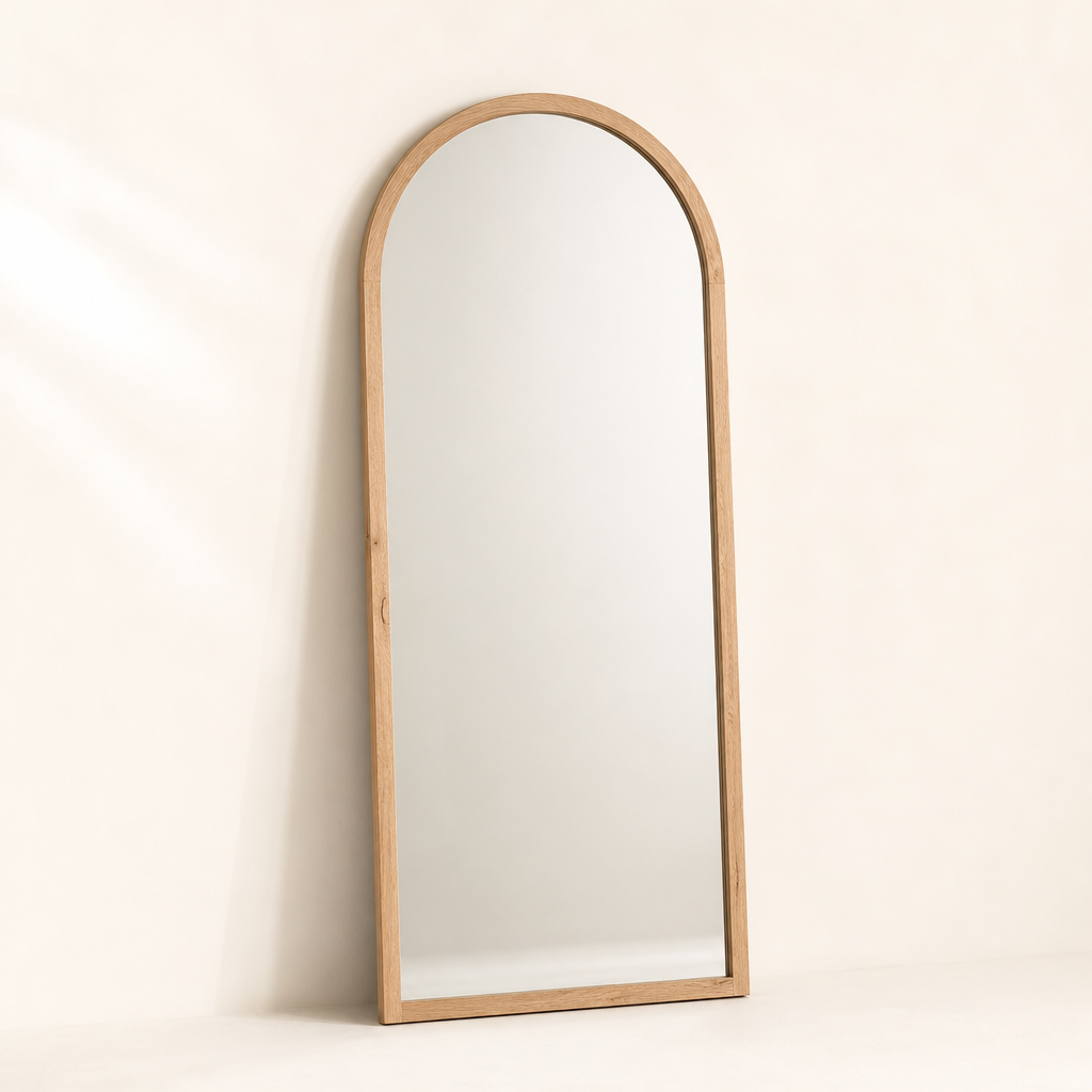 Miroir arche Auteuil 160 cm avec cadre en chêne massif — Maison Mansarde